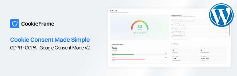 CookieFrame – Cookie Consent & Compliance Preview Wordpress Plugin - Rating, Reviews, Demo & Download