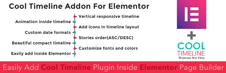 Cool Timeline Addon For Elementor Page Builder Preview Wordpress Plugin - Rating, Reviews, Demo & Download