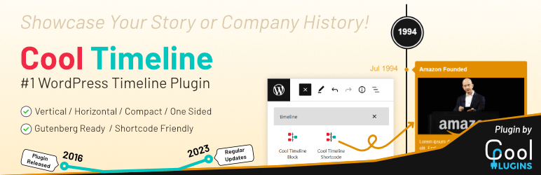 Cool Timeline (Horizontal & Vertical Timeline) Preview Wordpress Plugin - Rating, Reviews, Demo & Download