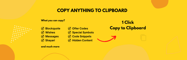 Copy Anything To Clipboard Preview Wordpress Plugin - Rating, Reviews, Demo & Download