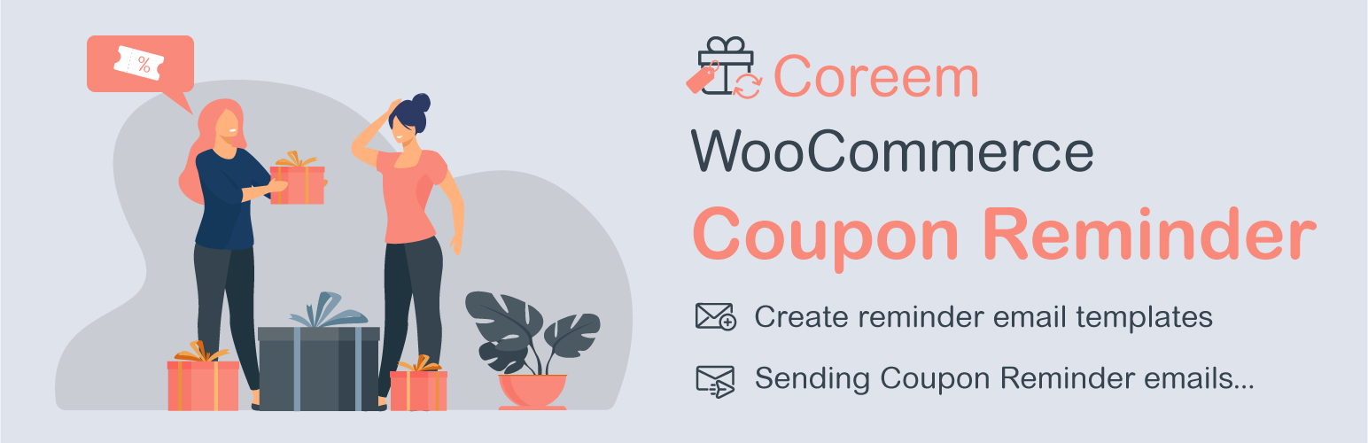 Coreem – Coupon Reminder For WooCommerce Preview Wordpress Plugin - Rating, Reviews, Demo & Download