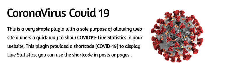 Coronavirus COVID-19  – Live Map WordPress Plugin Preview - Rating, Reviews, Demo & Download