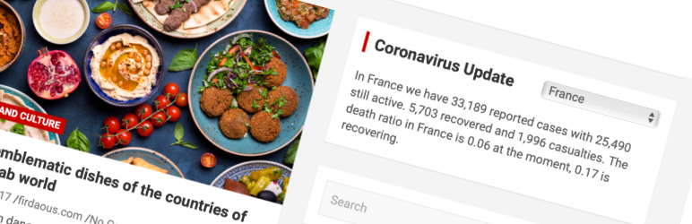 Coronavirus Update Preview Wordpress Plugin - Rating, Reviews, Demo & Download