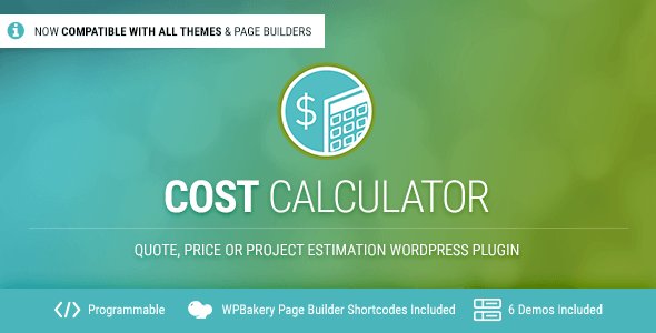 Cost Calculator WordPress Preview - Rating, Reviews, Demo & Download