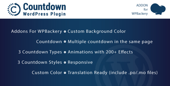 Countdown – Addons For WPBakery Page Builder WordPres Plugin Preview - Rating, Reviews, Demo & Download