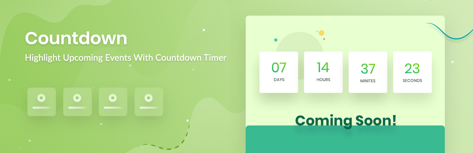 Countdown Block Preview Wordpress Plugin - Rating, Reviews, Demo & Download