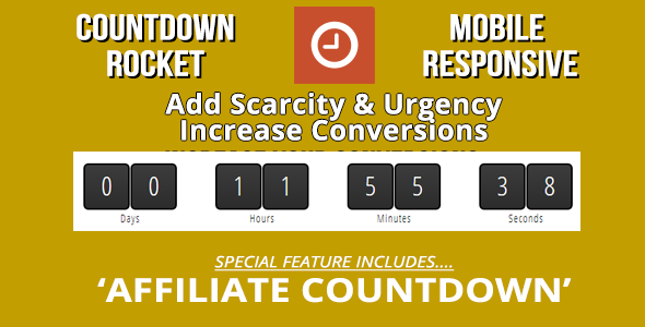 Countdown Rocket – Evergreen & Timed Countdowns Preview Wordpress Plugin - Rating, Reviews, Demo & Download