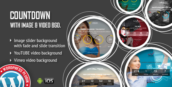 CountDown With Image Or Video Background – Responsive WordPress Plugin Preview - Rating, Reviews, Demo & Download