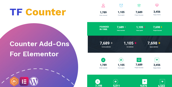 Counter Addon – Widget For Elementor Preview Wordpress Plugin - Rating, Reviews, Demo & Download