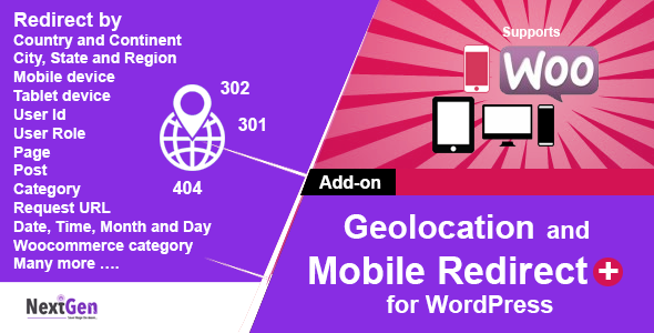 Country And Mobile Redirect Plugin for Wordpress – AddOn Preview - Rating, Reviews, Demo & Download