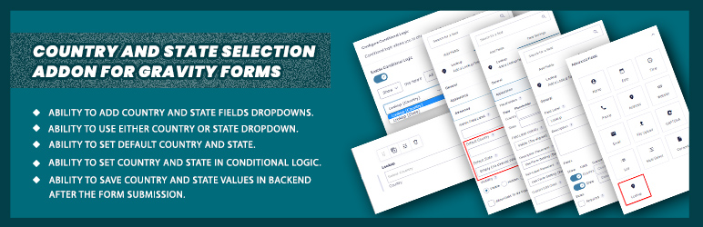 Country And State Selection Addon For Gravity Forms Preview Wordpress Plugin - Rating, Reviews, Demo & Download