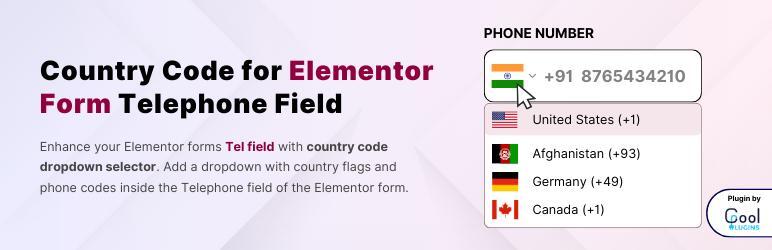 Country Code For Elementor Form Telephone Field Preview Wordpress Plugin - Rating, Reviews, Demo & Download