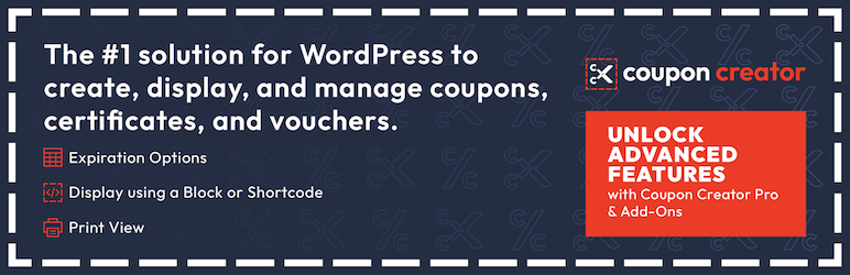 Coupon Creator Preview Wordpress Plugin - Rating, Reviews, Demo & Download