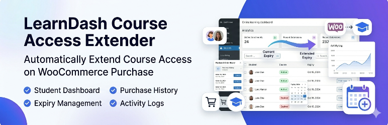 Course Access Extender For LearnDash Preview Wordpress Plugin - Rating, Reviews, Demo & Download