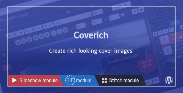 Coverich Editor Plugin for Wordpress Preview - Rating, Reviews, Demo & Download