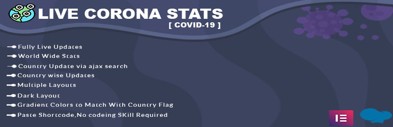 COVID-19 Corona Virus Live Stats & Updates Plugin for Wordpress Lite Preview - Rating, Reviews, Demo & Download