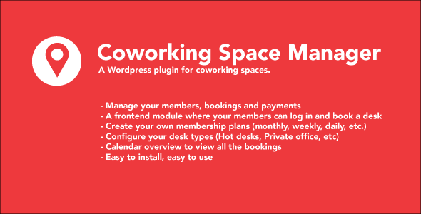 Coworking Space Manager Preview Wordpress Plugin - Rating, Reviews, Demo & Download