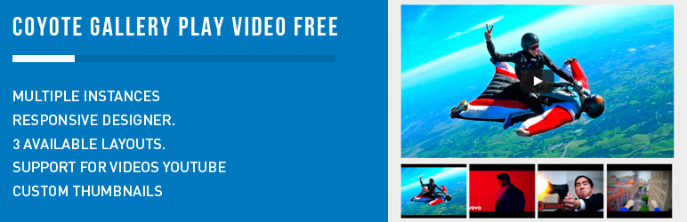Coyote Gallery Play Video Free Preview Wordpress Plugin - Rating, Reviews, Demo & Download