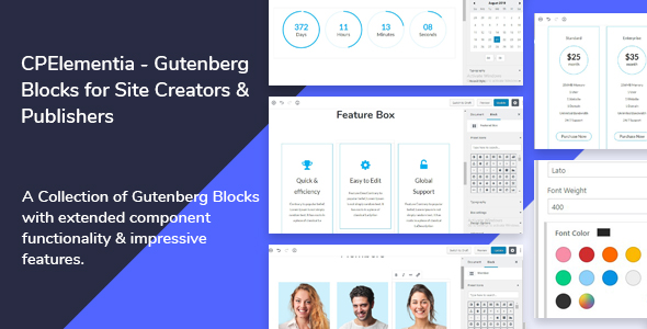 CPElementia – Gutenberg Blocks For Site Creators Preview Wordpress Plugin - Rating, Reviews, Demo & Download