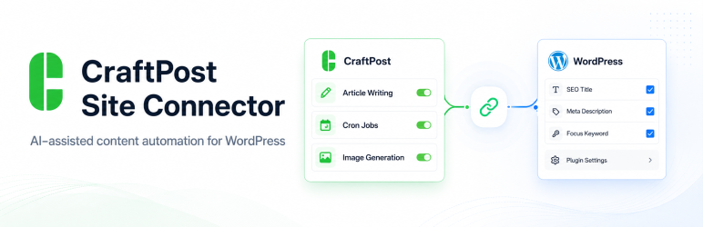 CraftPost Site Connector Preview Wordpress Plugin - Rating, Reviews, Demo & Download