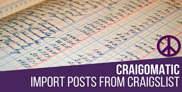 Craigomatic – Craigslist Automatic Post Generator Plugin For WordPress Preview - Rating, Reviews, Demo & Download
