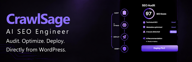 CrawlSage Preview Wordpress Plugin - Rating, Reviews, Demo & Download