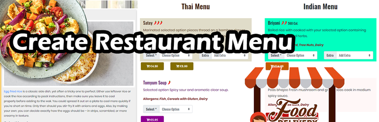 Create Restaurant Menu Preview Wordpress Plugin - Rating, Reviews, Demo & Download