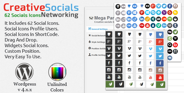 Creative Socials Preview Wordpress Plugin - Rating, Reviews, Demo & Download