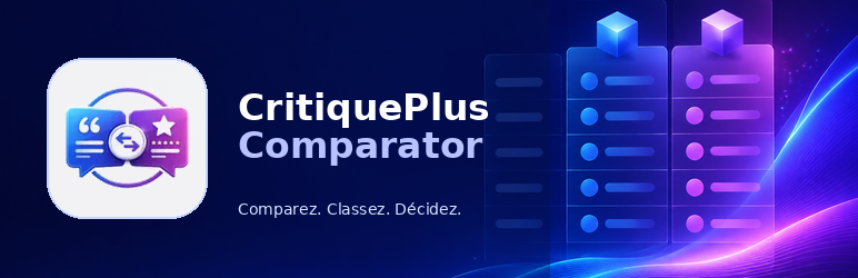 CritiquePlus Comparator Preview Wordpress Plugin - Rating, Reviews, Demo & Download