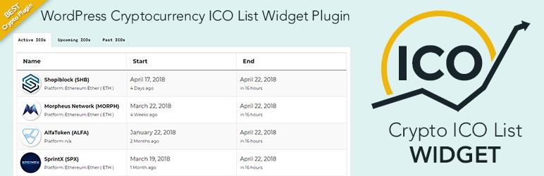 Crypto ICO List Widget Preview Wordpress Plugin - Rating, Reviews, Demo & Download