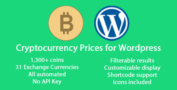Cryptocurrency Prices Plugin for Wordpress Preview - Rating, Reviews, Demo & Download