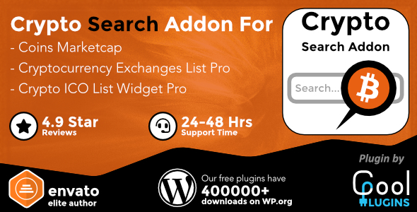 Cryptocurrency Search Addon For Crypto Plugins Preview - Rating, Reviews, Demo & Download