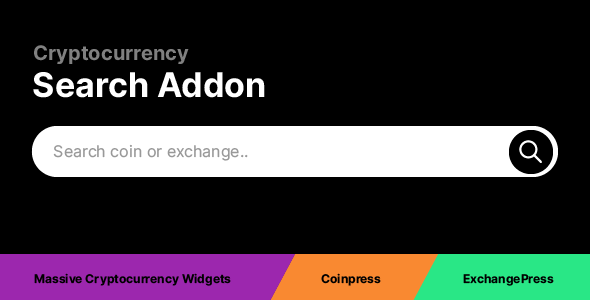 Cryptocurrency Search Addon Preview Wordpress Plugin - Rating, Reviews, Demo & Download