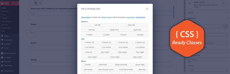CSS Ready Classes For Gravity Forms Preview Wordpress Plugin - Rating, Reviews, Demo & Download