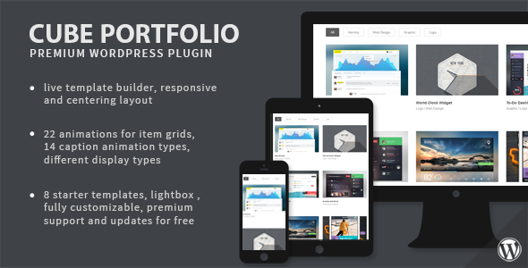 Cube Portfolio – Responsive WordPress Grid Plugin Preview - Rating, Reviews, Demo & Download