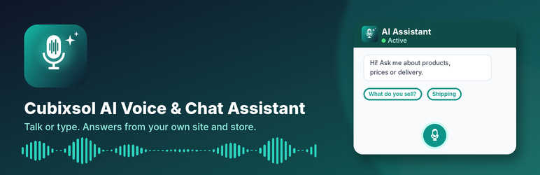 Cubixsol AI Voice & Chat Assistant Preview Wordpress Plugin - Rating, Reviews, Demo & Download