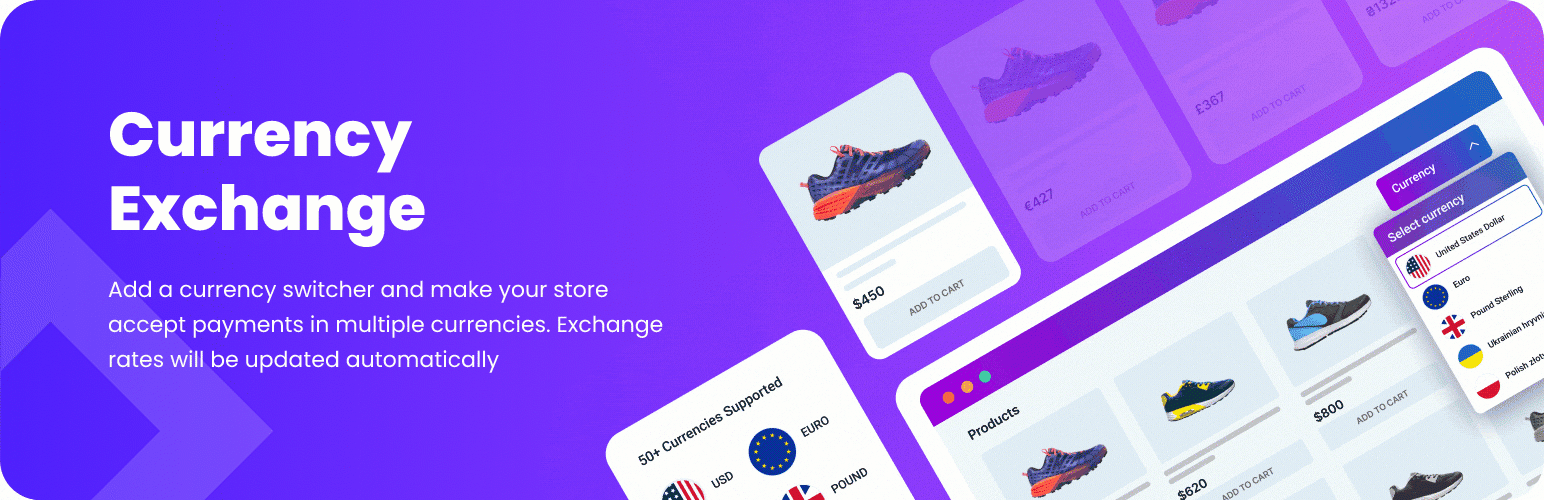 Currency Exchange For WooCommerce Preview Wordpress Plugin - Rating, Reviews, Demo & Download