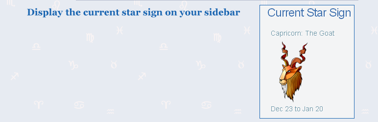 Current Star Sign Preview Wordpress Plugin - Rating, Reviews, Demo & Download