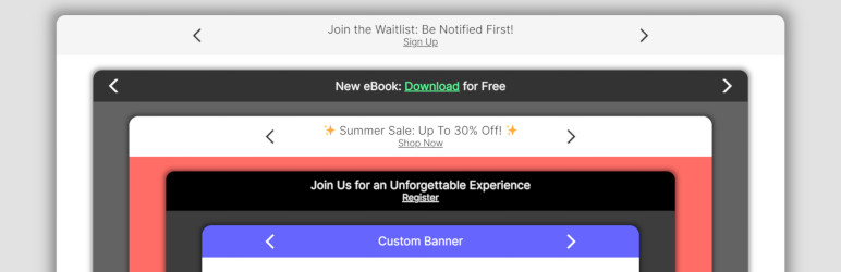 Custom Banner Preview Wordpress Plugin - Rating, Reviews, Demo & Download