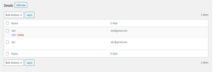 Custom Contact Details With WP List Preview Wordpress Plugin - Rating, Reviews, Demo & Download