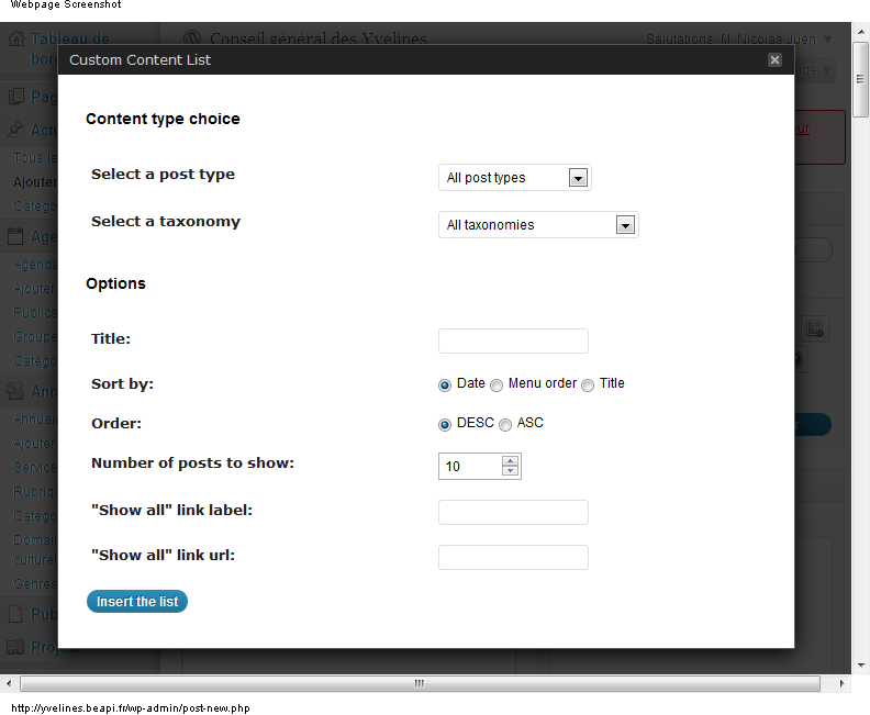 Custom Content List Preview Wordpress Plugin - Rating, Reviews, Demo & Download