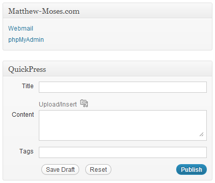 Custom Dashboard Widget Preview Wordpress Plugin - Rating, Reviews, Demo & Download