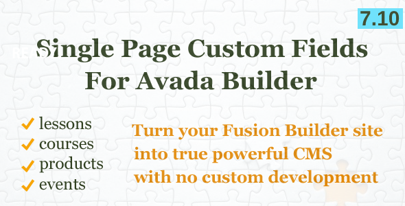 Custom Fields Element For Avada Builder Preview Wordpress Plugin - Rating, Reviews, Demo & Download
