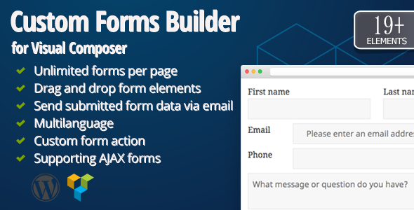 Custom Forms Builder For Visual Composer Preview Wordpress Plugin - Rating, Reviews, Demo & Download