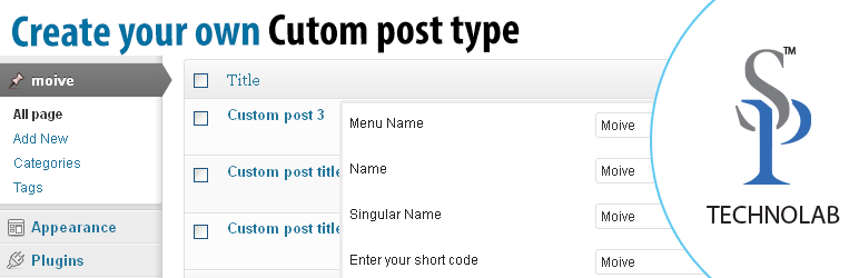 Custom Post Type And Short Code Preview Wordpress Plugin - Rating, Reviews, Demo & Download