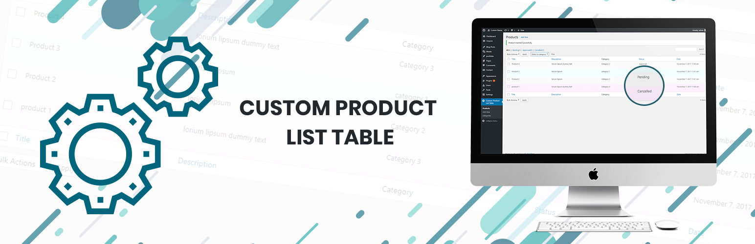 Custom Product List Table Preview Wordpress Plugin - Rating, Reviews, Demo & Download
