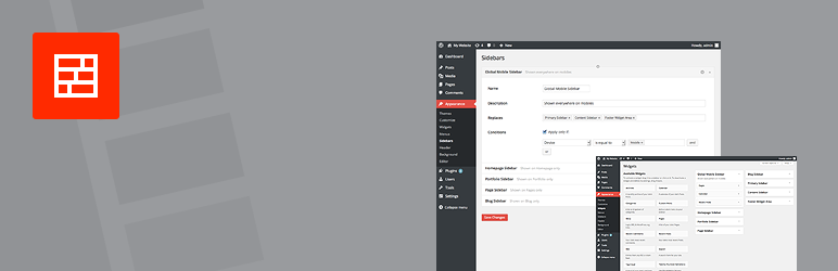 Custom Sidebars Manager Preview Wordpress Plugin - Rating, Reviews, Demo & Download