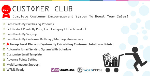 Customer Club : Advanced WooCommerce Point System Preview Wordpress Plugin - Rating, Reviews, Demo & Download