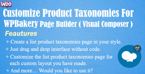 Customize Product Taxonomies For WPBakery Page Builder Preview Wordpress Plugin - Rating, Reviews, Demo & Download