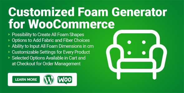 Customized Foam – Cushion Generator – Polster Generator – Upholstery Preview Wordpress Plugin - Rating, Reviews, Demo & Download